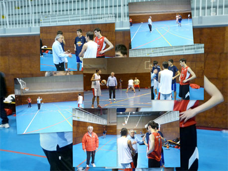 Sesiones de entrenamiento de Pepe Laso en el San Agustín Baloncesto Madrid. 2011