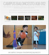 Campus Baloncesto JGBasket. Video site con descripción de actividades e instalaciones.