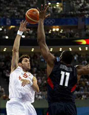 Final Olimpiadas Pekín 2008. USA - España. Rudy ante Howard
