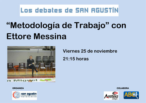 Ettore Messina. Los debate de San Agustín Madrid. Metodología de trabajo en baloncesto