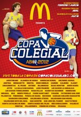 Cartel Oficial Copa Colegial ABC 2012. Baloncesto entre colegios de Madrid