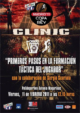 Clinic entrenadores baloncesto. Formación táctica del jugador. AEEB - ACB. Copa Rey 2011