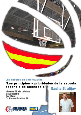 Debate San Agustín Baloncesto. La escuela española. Sasha Stratijev