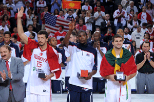 Kevint Durant. MVP Jugador más valioso del Campeonato Mundial de Baloncesto Turquía 2010