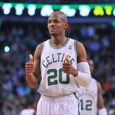 Ray Allen. Jugador Boston Celtics bate record histórico de triples de la NBA